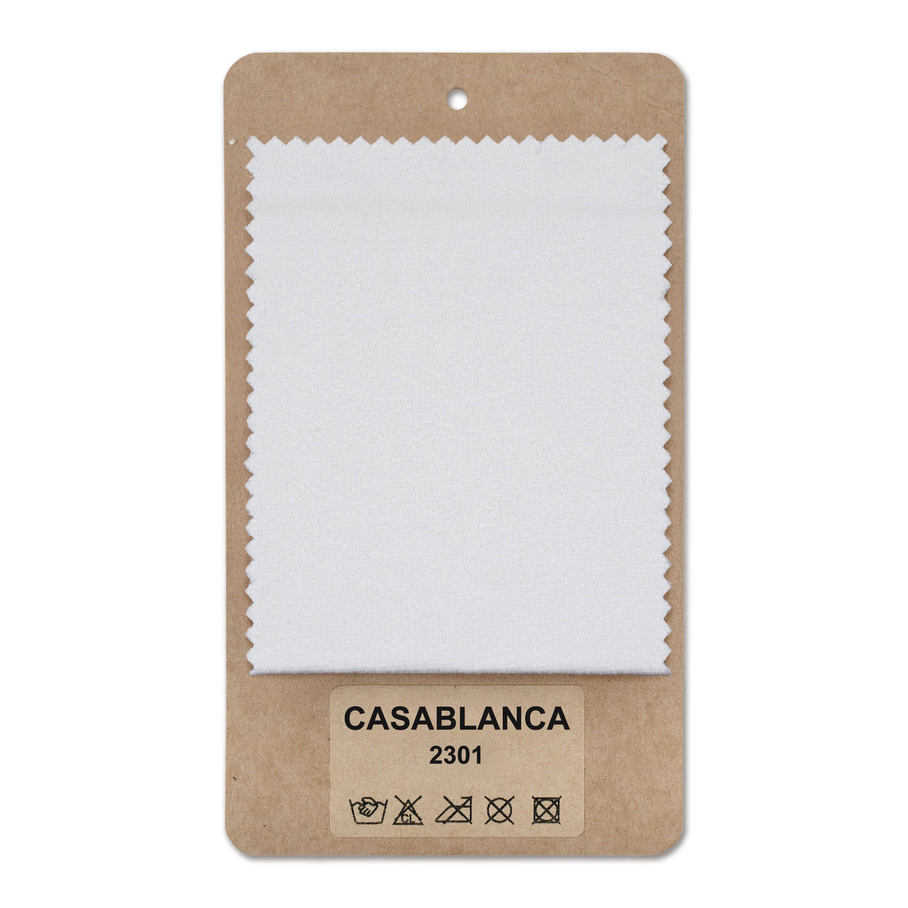 Próbnik tkanin Casablanca Biały Len