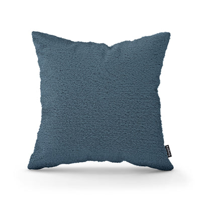 Poduszka dekoracyjna 45×45 cm w stylu scandi i japandi, tkanina Coral | Baranek Stalowy Lazur (CORAL 10)