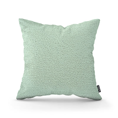 Poduszka dekoracyjna 45×45 cm w stylu scandi i japandi, tkanina Coral | Baranek Pastelowa Zieleń (CORAL 55)
