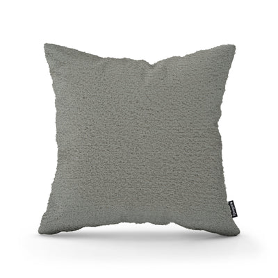 Poduszka dekoracyjna 45×45 cm w stylu scandi i japandi, tkanina Coral | Baranek Szarość Pustyni (CORAL 75)