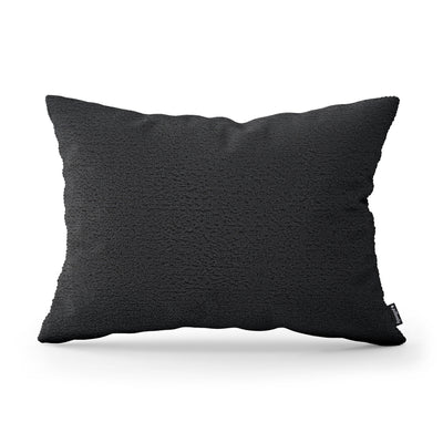 Poduszka dekoracyjna 40×55 cm w stylu hygge i scandi, tkanina Coral | Baranek Grafitowy Cień (CORAL 80)