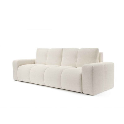Sofa 3-osobowa z funkcją spania 149x200 z pojemnikiem w stylu nowoczesnym | SOSO Piaskowe Płatki (CURIO 09)