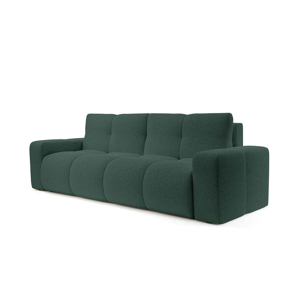 Sofa 3-osobowa z funkcją spania 149x200 z pojemnikiem w stylu nowoczesnym | SOSO Cisowy Mrok (CURIO 37)