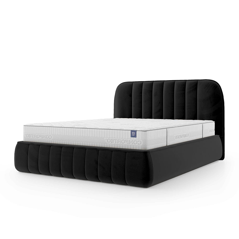 Łóżko Tapicerowane Carla 200 Czarny Grafit