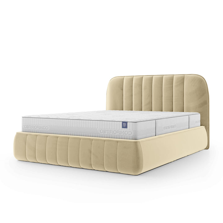 Łóżko Tapicerowane Carla 200 Piaskowy Karmel