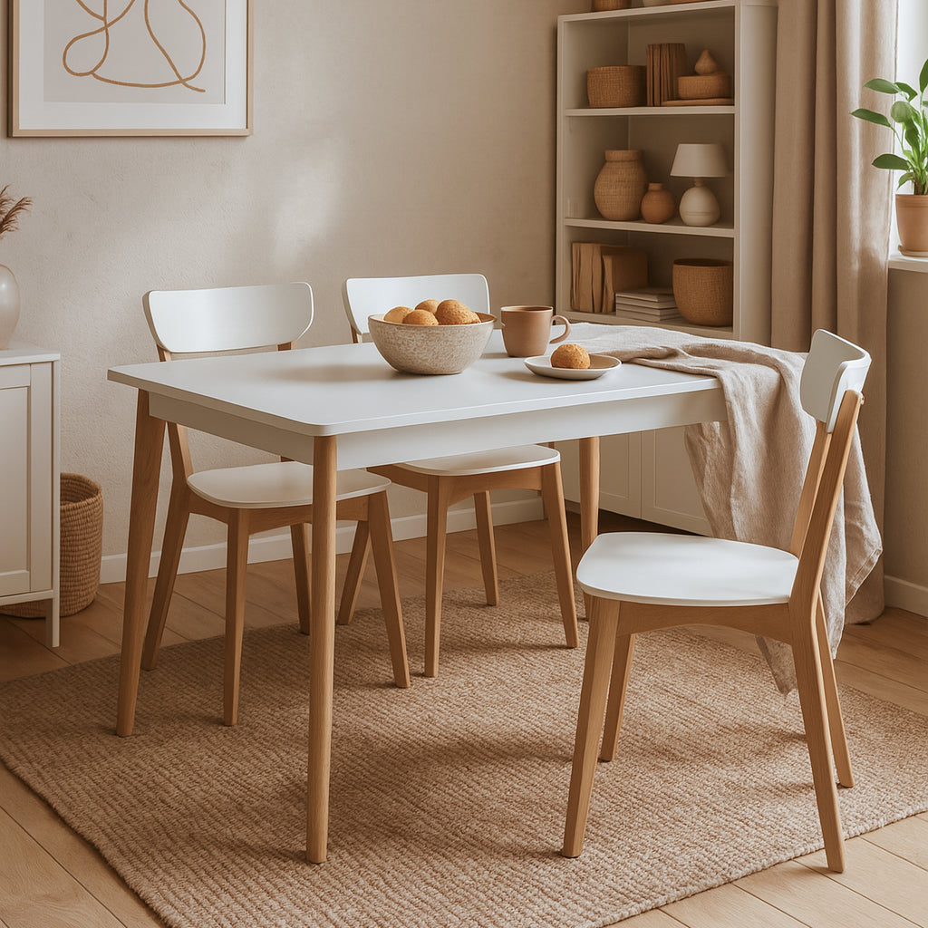 Stół rozkładany 140–180 cm do jadalni w stylu skandynawskim | Lato