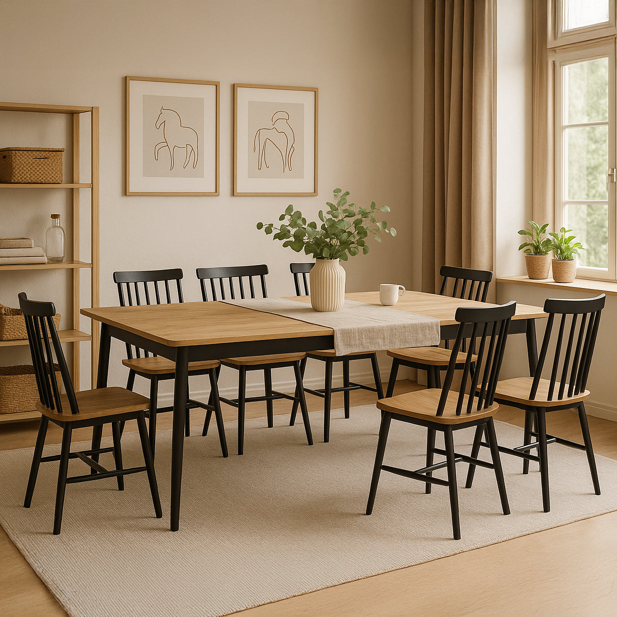 Stół rozkładany 140–180x76 cm w stylu skandynawskim | Trava