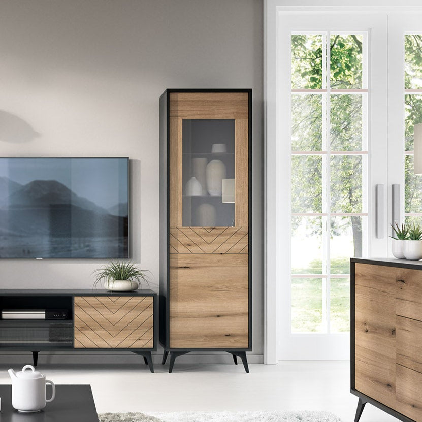 Witryna przeszklona 54x178 cm w stylu nowoczesnym | Nirwana