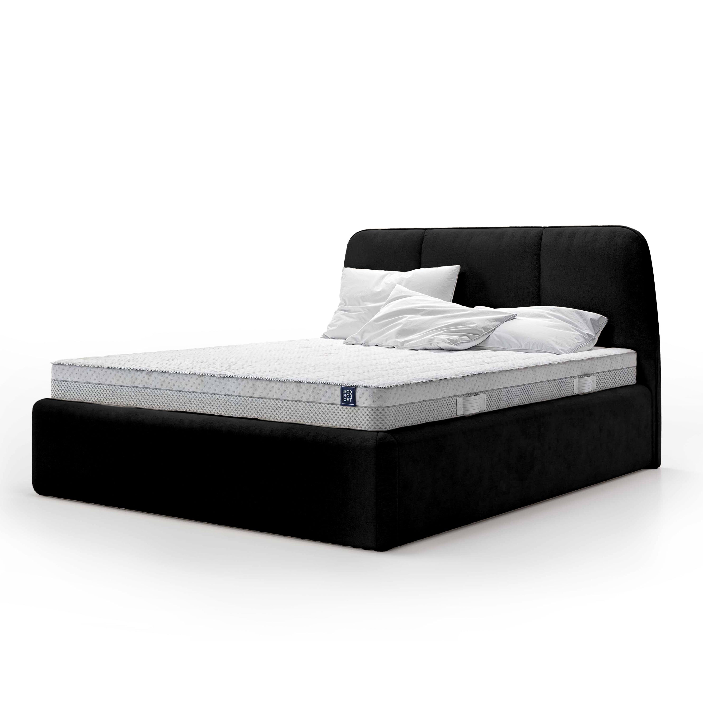 Łóżko Tapicerowane Elle 200 Głęboka Czerń