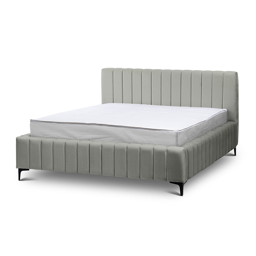 Łóżko Tapicerowane z Pojemnikiem Drevy 200 Liść Eukaliptusa