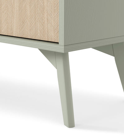 Regał 80x160 z półkami i szafkami w stylu japandi | Mandala