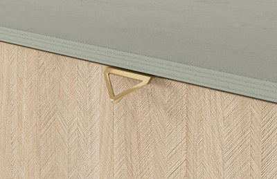 Komoda 158x80 z szufladami i szafkami w stylu japandi | Mandala