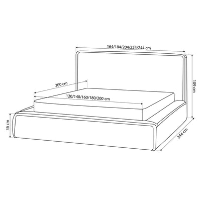 Upholstered bed with storage in classic style | Gryby
