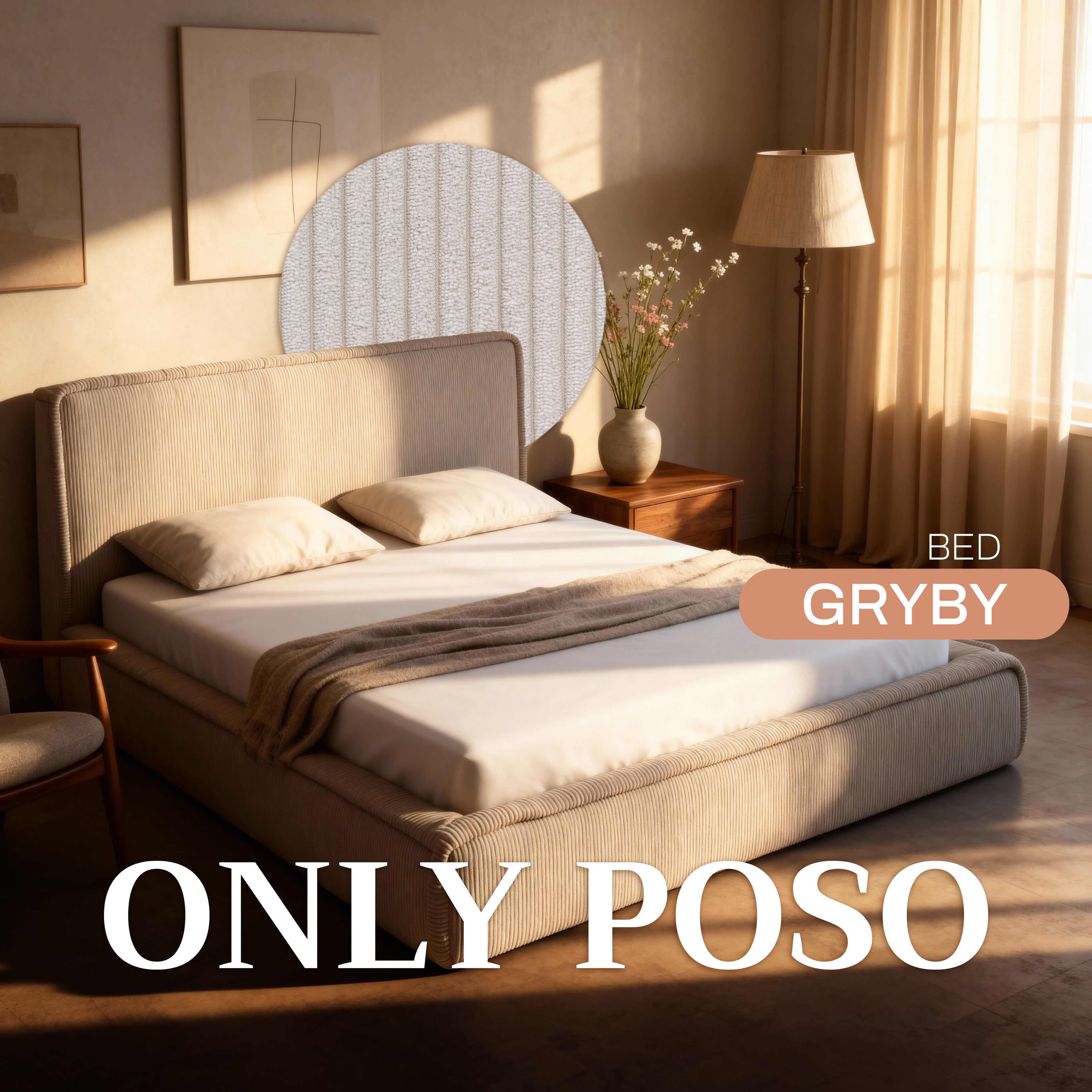 Próbnik tkanin Sztruks Szampański Popiół