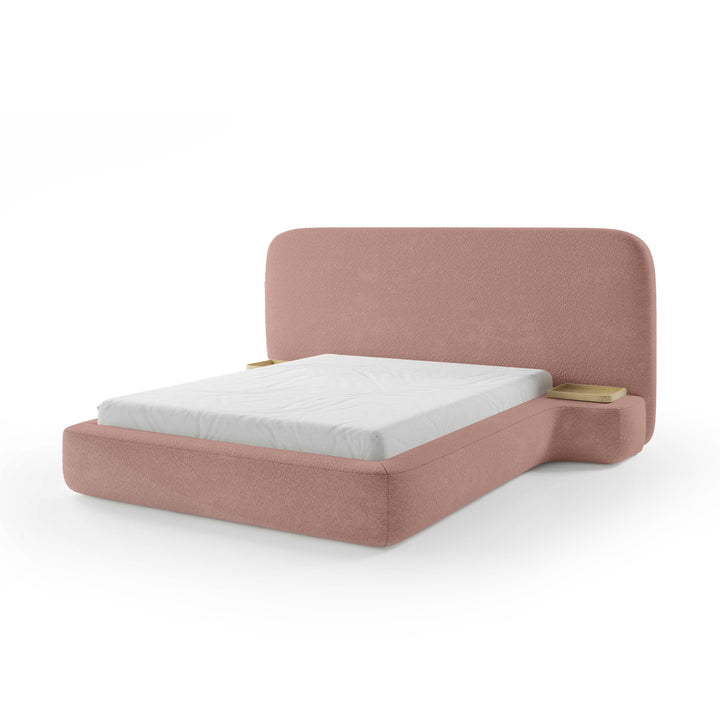 Łóżko Tapicerowane Genz 200 Różany Beż