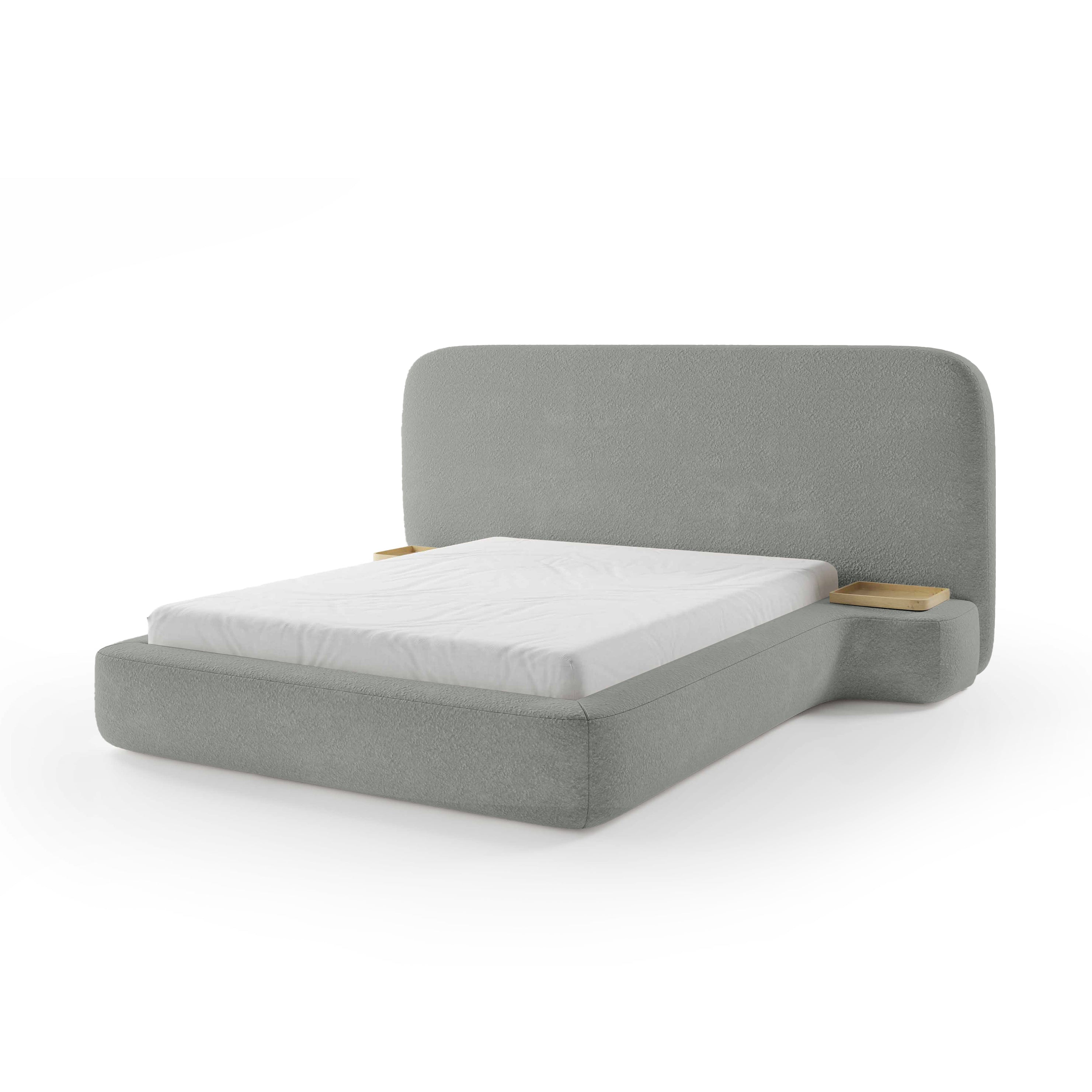 Łóżko Tapicerowane Genz 200 Stalowa Szarość