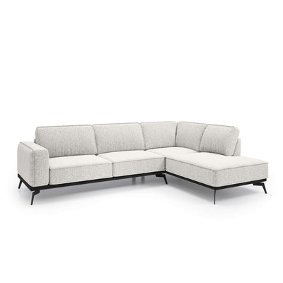 Narożnik Premium 293 cm w stylu nowoczesnym | Rosalia Prawostronna Porcelanowa Biel (ARAGON 01)