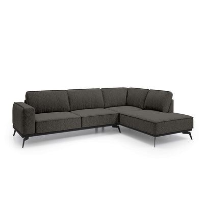 Narożnik Premium 293 cm w stylu nowoczesnym | Rosalia Prawostronna Bazaltowy Brąz (ARAGON 97)