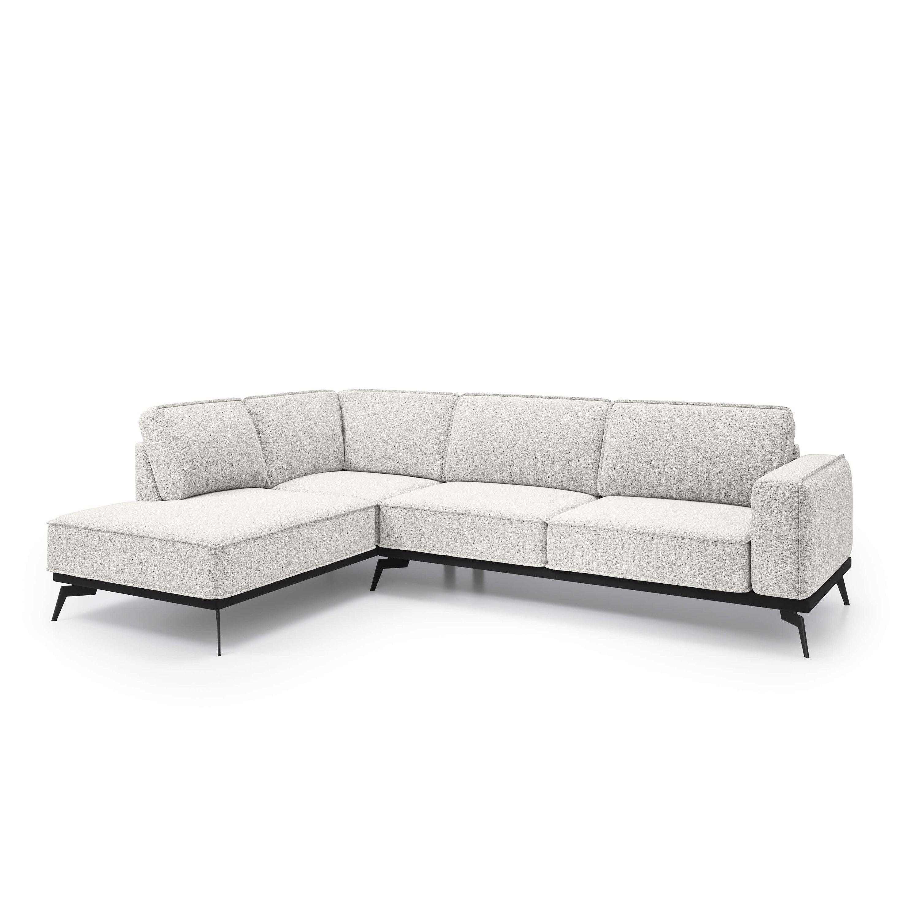 Narożnik Premium 293 cm w stylu nowoczesnym | Rosalia Lewostronna Porcelanowa Biel (ARAGON 01)