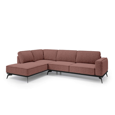 Narożnik Premium 293 cm w stylu nowoczesnym | Rosalia Lewostronna Rubinowa Sepia (ARAGON 59)