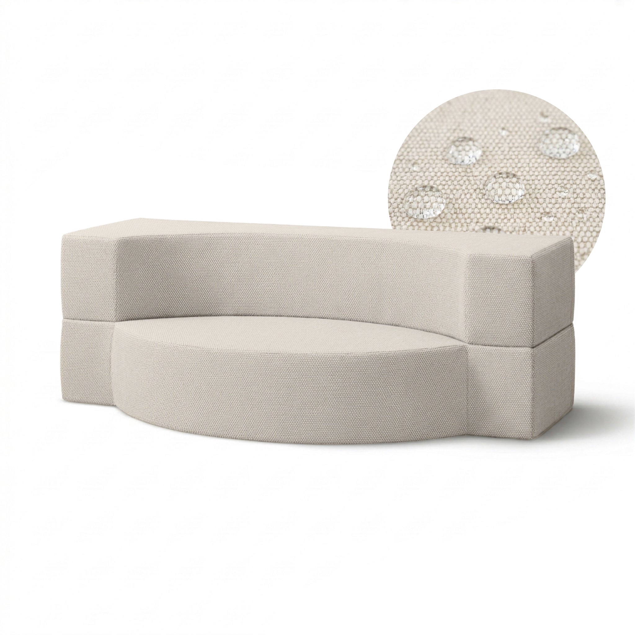 Sofa ogrodowa piankowa 200x100x70 cm w stylu japandi, tkanina outdoorowa Harris | Lunaria