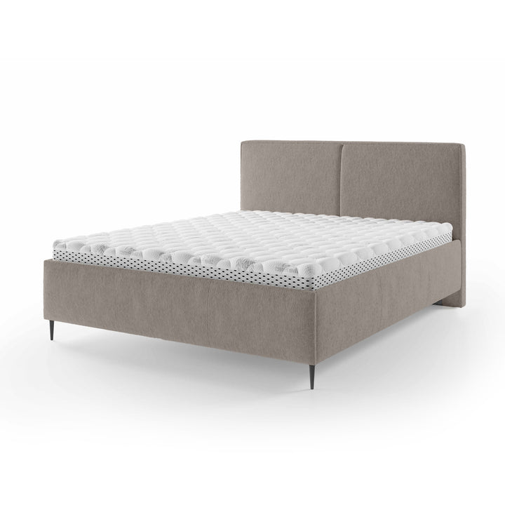 Łóżko Tapicerowane Hatti 140 200 Popielista Zasłona