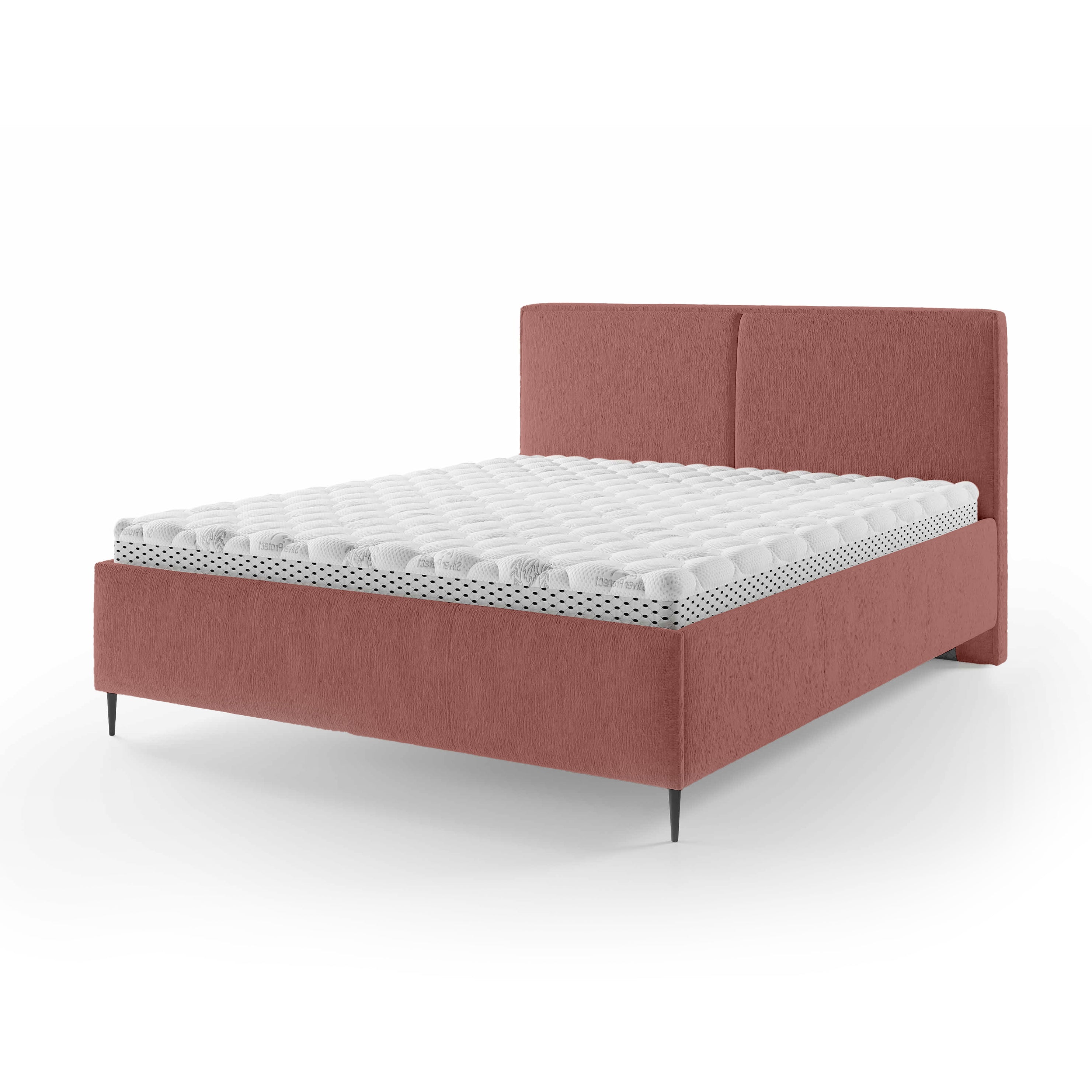 Łóżko tapicerowane z pojemnikiem w stylu minimalistycznym | Hatti 160 200 Ceglana Poświata (PERFECT HARMONY 63)
