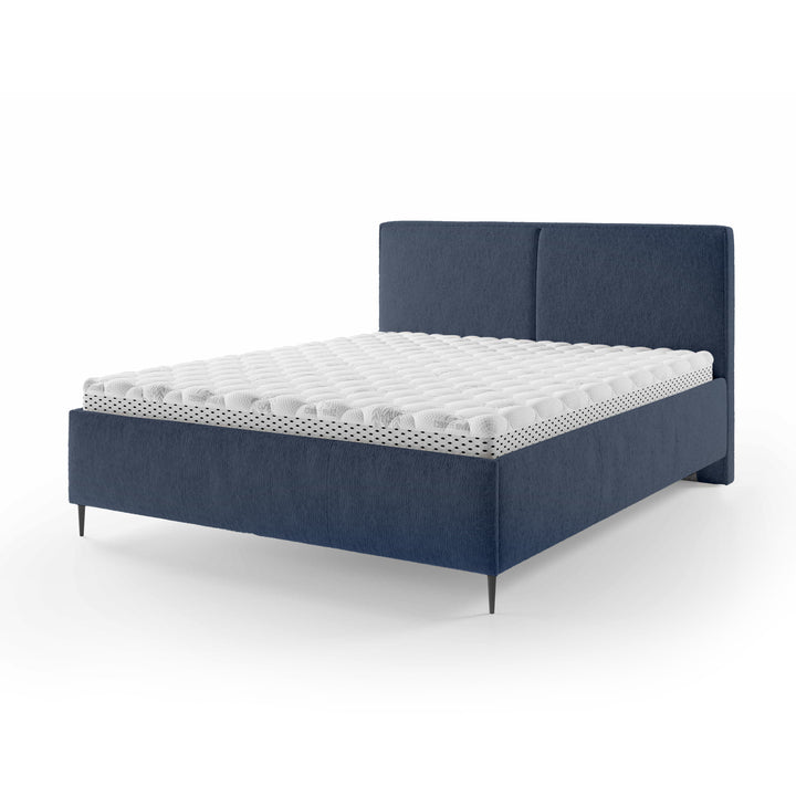 Łóżko Tapicerowane Hatti 140 200 Granatowy Pył