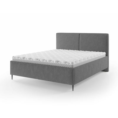Łóżko tapicerowane z pojemnikiem w stylu minimalistycznym | Hatti 180 200 Ciemny Popiół (PERFECT HARMONY 82)