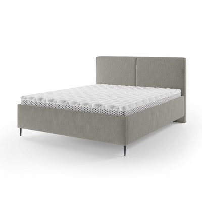 Łóżko tapicerowane z pojemnikiem w stylu minimalistycznym | Hatti 140 200 Piaskowy Mat (PERFECT HARMONY 83)