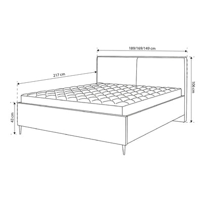 Upholstered bed with storage in minimalist style | Hatti