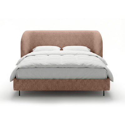 Upholstered bed with a smooth headboard in a minimalist style | Dorida