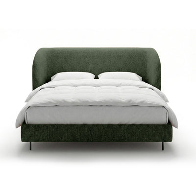 Upholstered bed with a smooth headboard in a minimalist style | Dorida