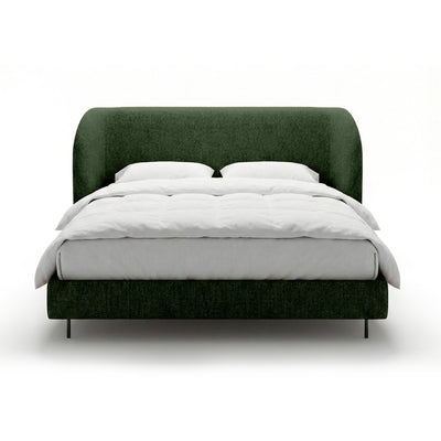 Upholstered bed with a smooth headboard in a minimalist style | Dorida