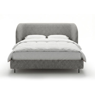 Upholstered bed with a smooth headboard in a minimalist style | Dorida