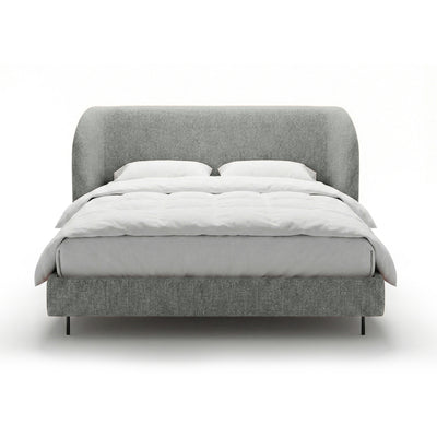 Upholstered bed with a smooth headboard in a minimalist style | Dorida