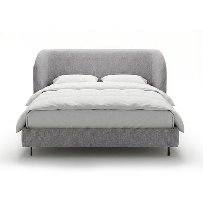 Upholstered bed with a smooth headboard in a minimalist style | Dorida