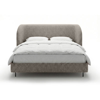 Upholstered bed with a smooth headboard in a minimalist style | Dorida