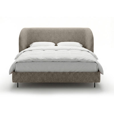 Upholstered bed with a smooth headboard in a minimalist style | Dorida