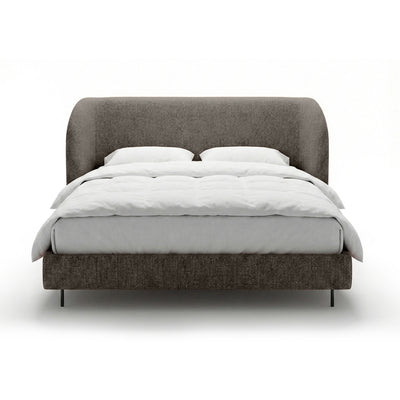 Upholstered bed with a smooth headboard in a minimalist style | Dorida