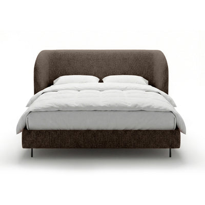 Upholstered bed with a smooth headboard in a minimalist style | Dorida