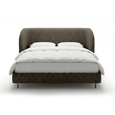 Upholstered bed with a smooth headboard in a minimalist style | Dorida