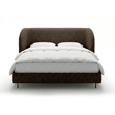 Upholstered bed with a smooth headboard in a minimalist style | Dorida