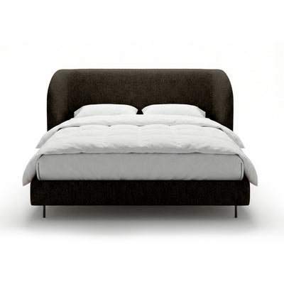 Upholstered bed with a smooth headboard in a minimalist style | Dorida