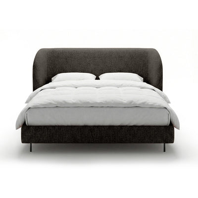 Upholstered bed with a smooth headboard in a minimalist style | Dorida