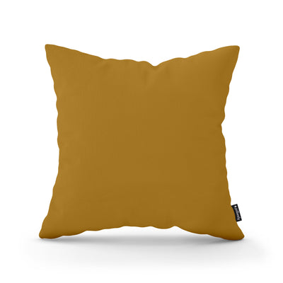 Poduszka dekoracyjna 45×45 cm w stylu minimalistycznym | Gładka Złoty Bursztyn (KRONOS 01)