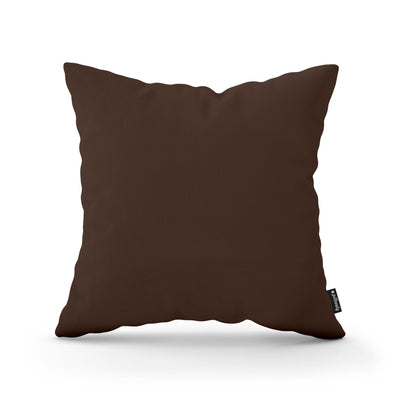 Poduszka dekoracyjna 45×45 cm w stylu minimalistycznym | Gładka Brąz Hebanowy (KRONOS 06)