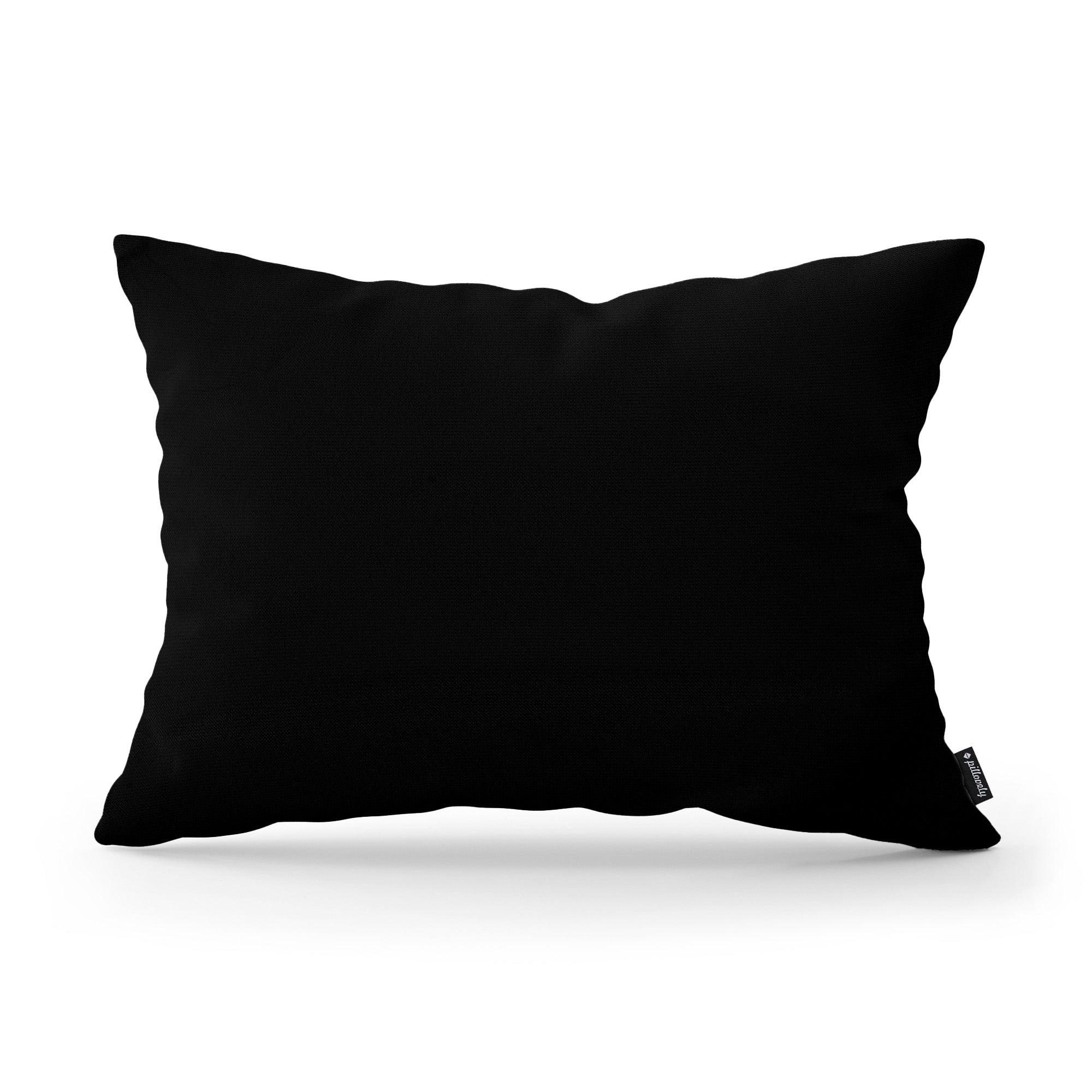 Poduszka dekoracyjna 40×55 cm w stylu modern i scandi – tkanina Kronos 100% PES, minimalistyczna forma | Gładka Czarna Otchłań (KRONOS 07)