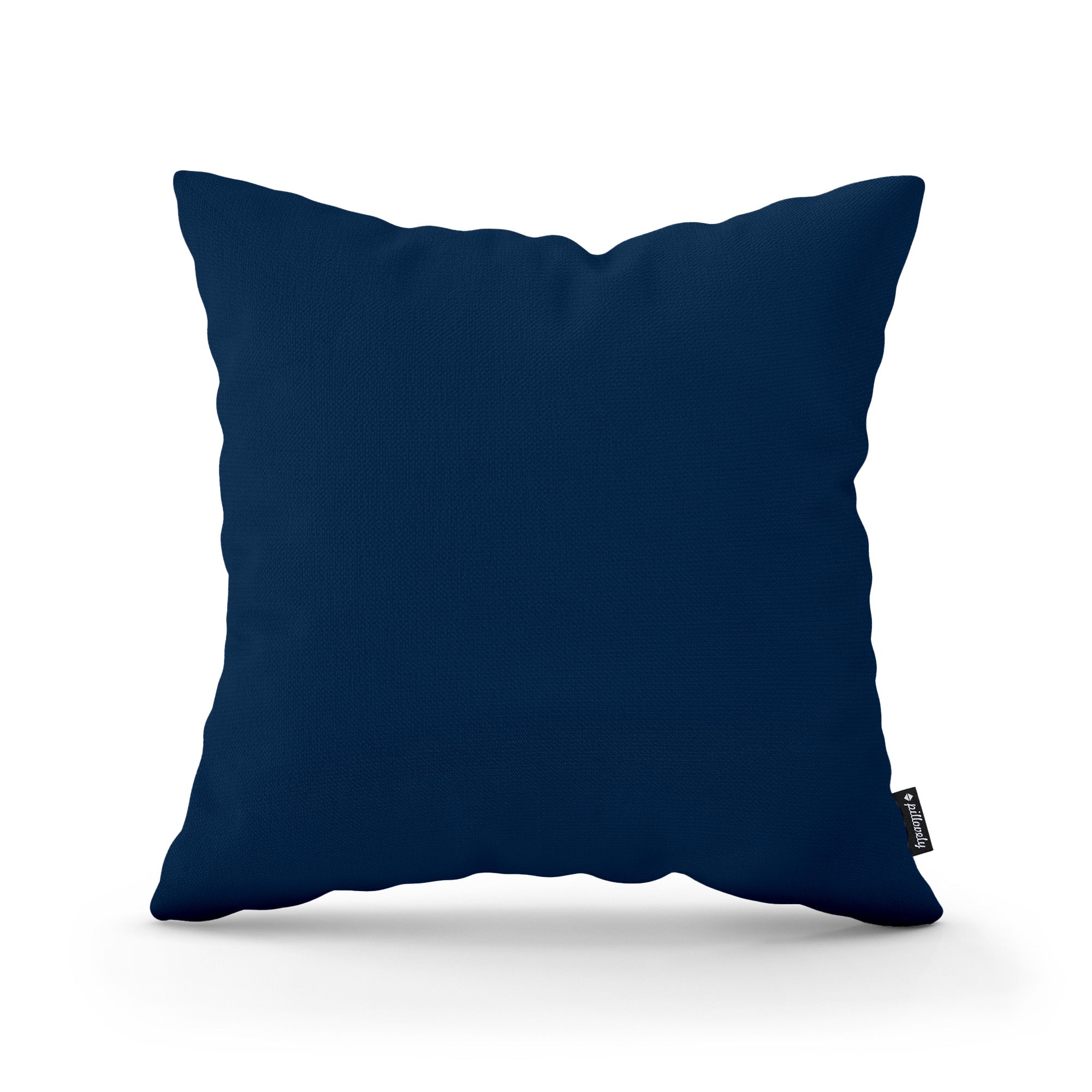 Poduszka dekoracyjna 45×45 cm w stylu minimalistycznym – gładka tkanina 100% PES, ukryty zamek | Gładka Atramentowa Noc (KRONOS 09)