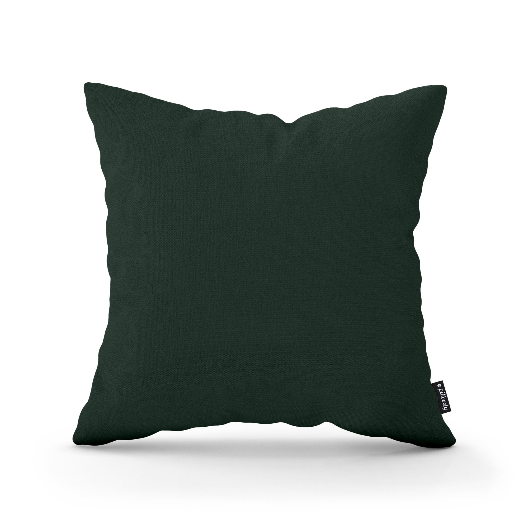 Poduszka dekoracyjna 45×45 cm w stylu minimalistycznym – gładka tkanina 100% PES, ukryty zamek | Gładka Ciemny Eukaliptus (KRONOS 14)